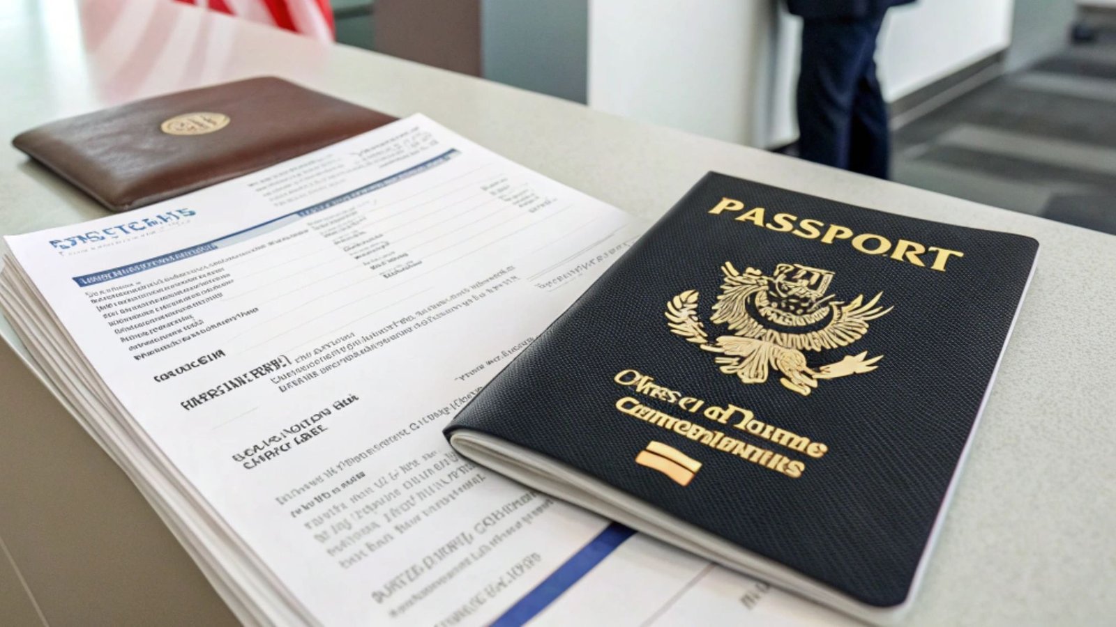 How to Open a U.S. Bank Account as a Foreign Buyer in Florida 2 International buyer reviewing documents to open a U.S. bank account for a Florida property purchase